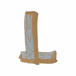 Wood Alphabet L embroidered shirts