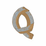 Wood Alphabet Q