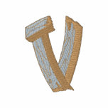 Wood Alphabet V embroidered shirts