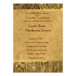 Wood and Vintage Shabby Chic Wedding Invitation