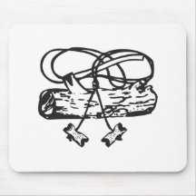 Wood Badge Axe-n-Log Mouse Pad