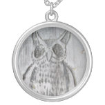 Wood Burned Owl Necklace