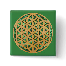 Wood Carving of Flower of Life Pin