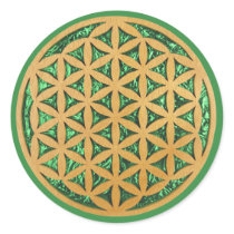Wood Carving Scroll Saw Art of Flower of Life Sticker