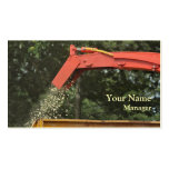 Wood chipper business card
