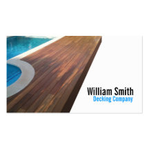 Wood Deck/Decking Contractor Plantilla De Tarjeta Personal