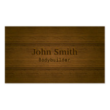 Wood Embossing Bodybuilding Business Card