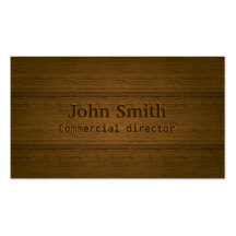 Wood Embossing Commercial Director Business Card