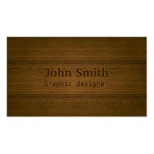 Wood Embossing Graphic Design Business Card