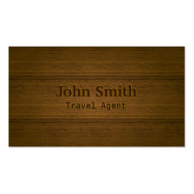 Wood Embossing Travel Agent Business Card