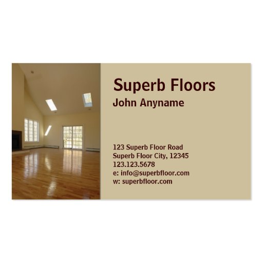 wood floor business cards
