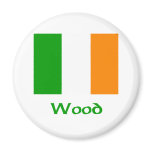 Wood Irish Flag Magnets