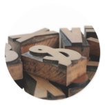 wood letters hat round stickers