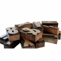 wood letters photo sculpture