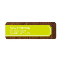 Wood Lime Address Label