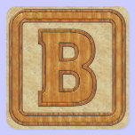 Wood Monogram B stickers