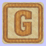 Wood Monogram G stickers