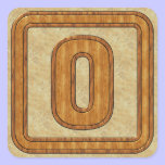 Wood Monogram O stickers