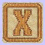 Wood Monogram X stickers