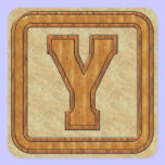 Wood Monogram Y stickers