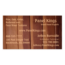 Wood Panel Texture Business Card