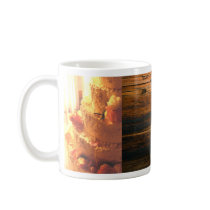 Wood Photo Frame & Wedding Cake Favour Mug (5c)