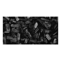 Wood pieces in black and white. customized photo card