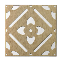 Wood Scroll Work Ceramic Tile