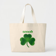 Wood Shamrock Bag