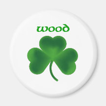 Wood Shamrock Magnets