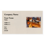 Wood Shop With Wooden Bucket Business Card Template