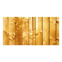 Wood Texture Customized Photo Card