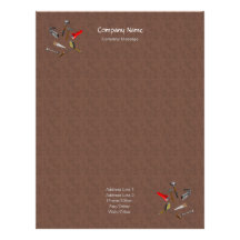 Wood Tiles Tools Stationery Custom Letterhead