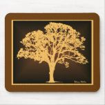 Wood tone Tree silhouette mousepad