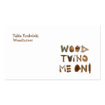 Wood Turns Me On Woodturning Tools and Projects Business Cards