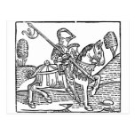 Woodcut of a Knight Post Cards
