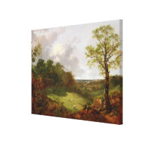 Wooded Landscape with a Cottage, Sheep and a Recli canvas prints