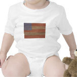 Wooden American Flag T Shirts