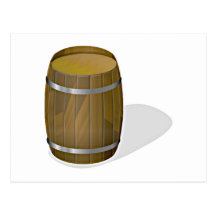 Wooden Barrel Post Cards