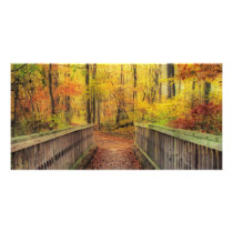 Wooden Bridge HDR Personalized Photo Card