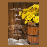 Wooden Bucket Daisies Country Post Wedding Brunch invitations