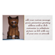 Wooden Cat Photo Cards