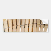 Wooden clothes pegs bumper sticker