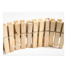 Wooden clothes pegs custom invites