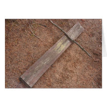 Wooden Cross Greeting Card