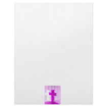 Wooden cross, purple version, photograph church
