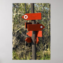 wooden direction sign posters