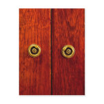 Wooden door postcard
