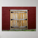 Wooden Door Red Bright Door Photo posters