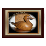 Wooden Duck Birthday Card